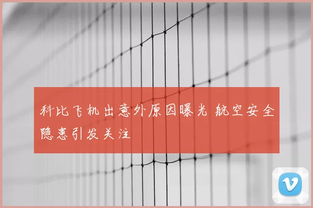 科比飞机出意外原因曝光 航空安全隐患引发关注